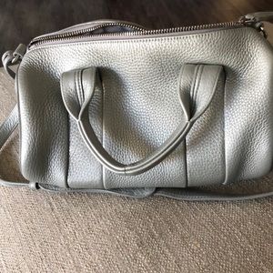 ALEXANDER WANG 'Rocco' Silver Studded Duffel Bag
